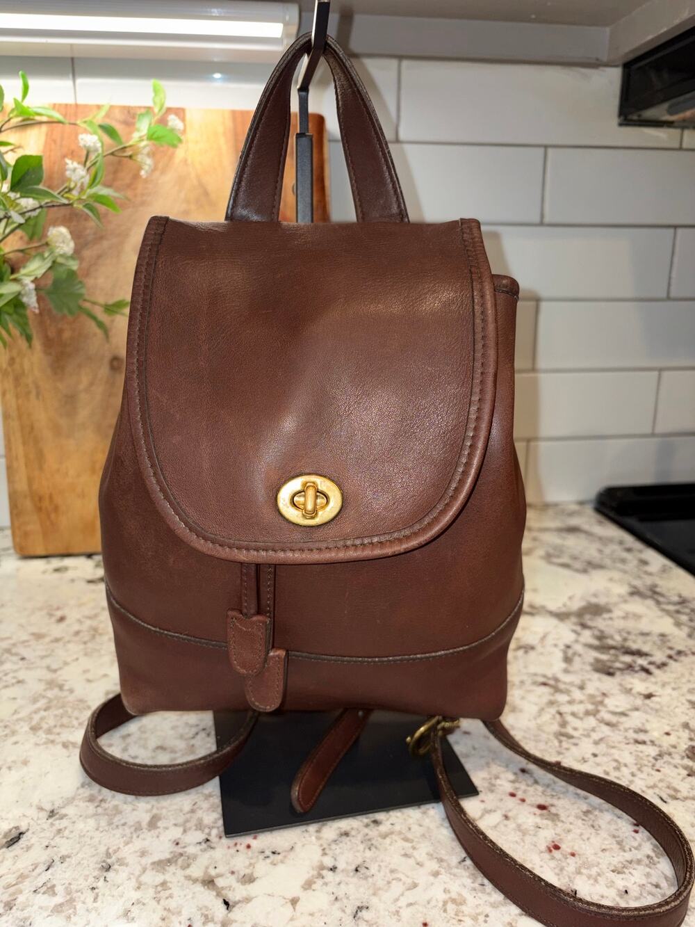 Vintage Coach Daypack 9960 Brown Leather Mini Backpack Costa Rica